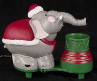 Kurt S. Adler Edgar the Bubble Blowing Elephant Christmas Display